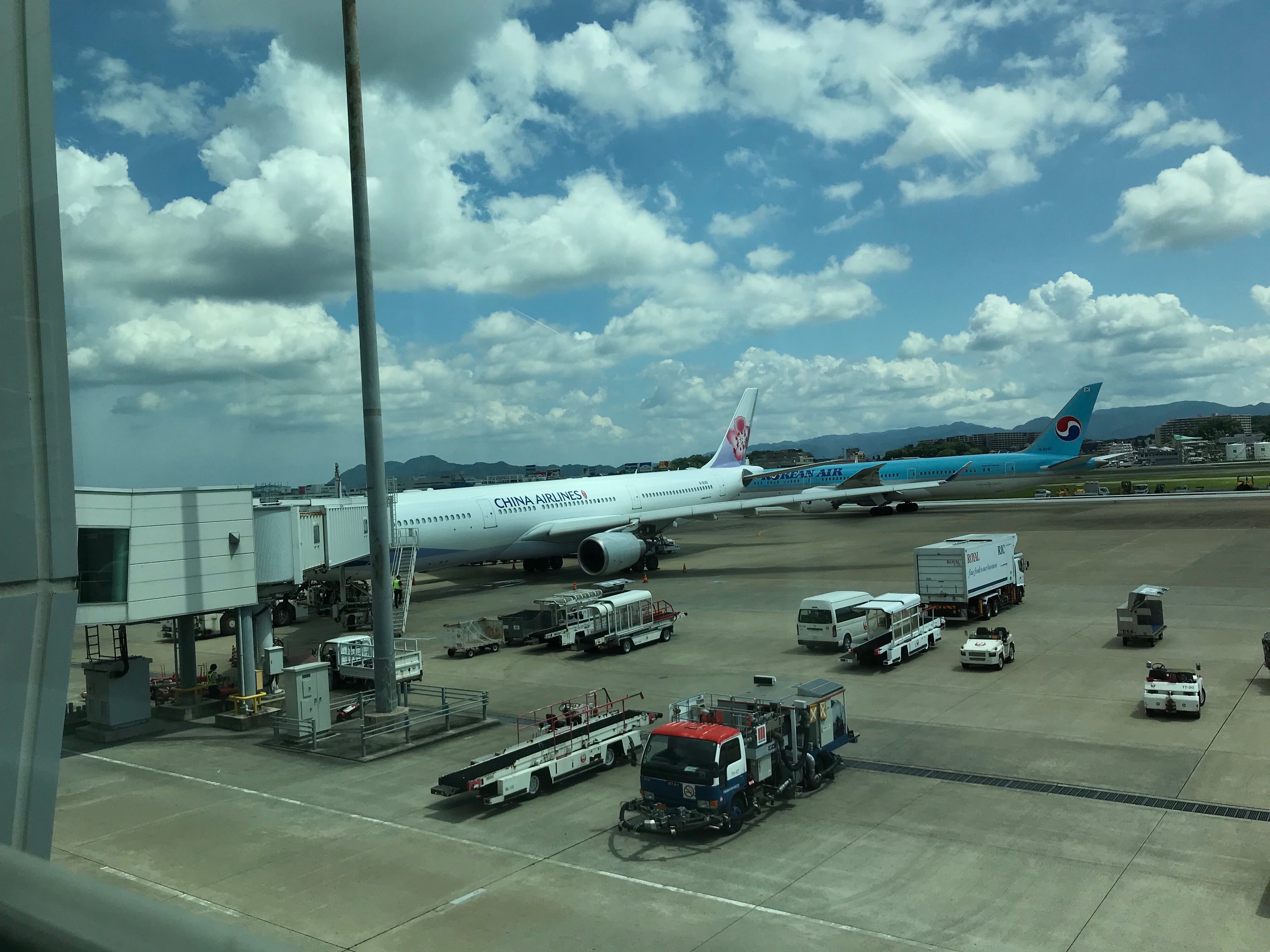福岡空港から桃園国際空港へ 台北到着です